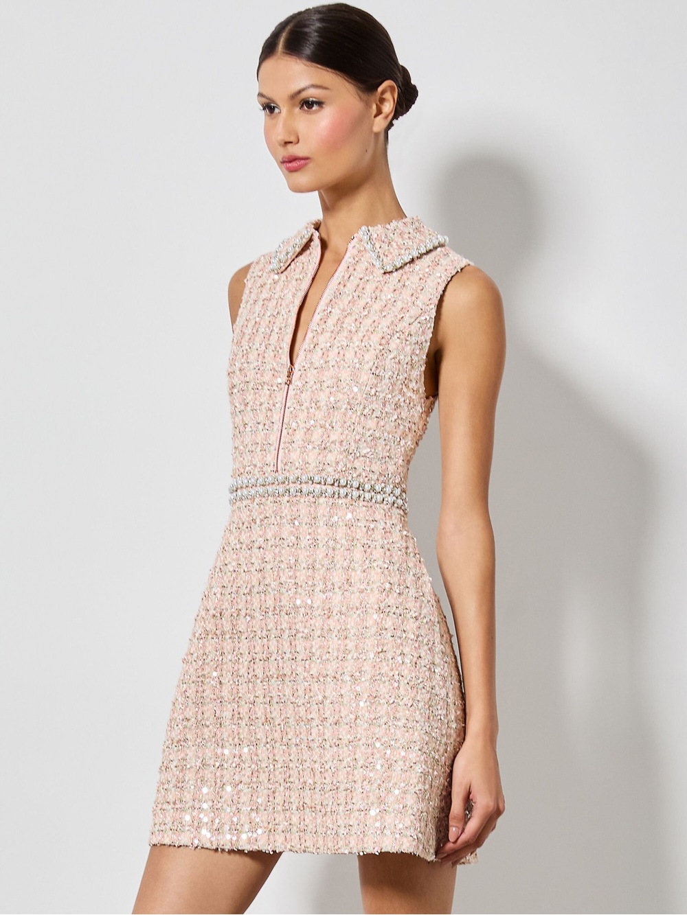 Ellis Pearl Embellished Mini Dress - Picture 5 of 11